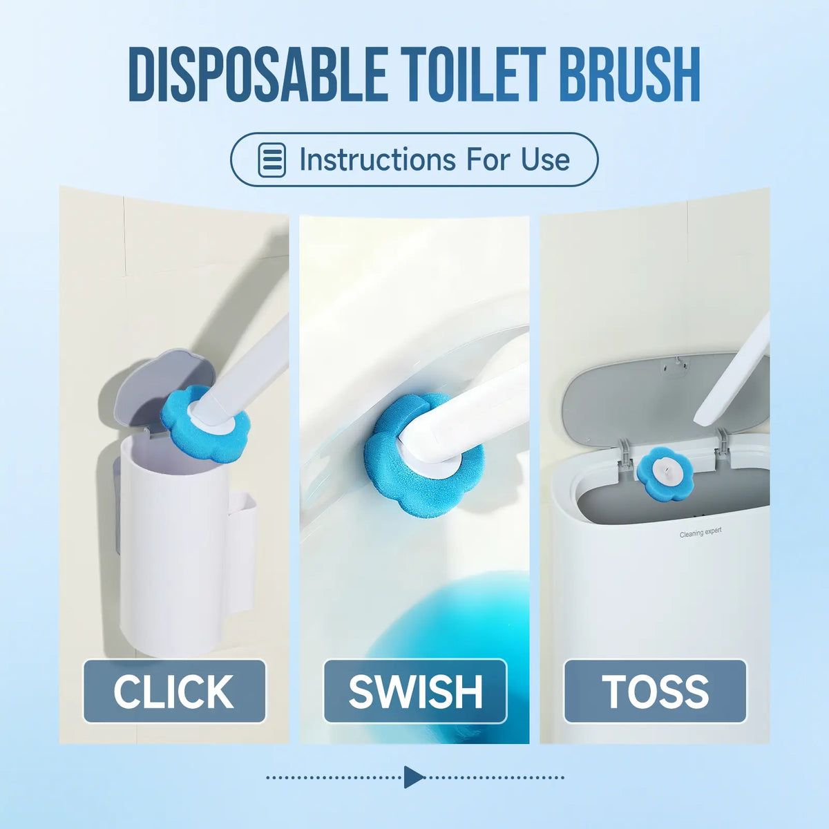 Disposable Toilet Brush Set