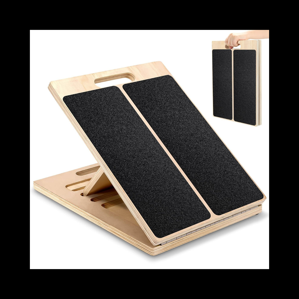 3Rd Gen Adjustable Slant Board for Calf Stretching & Squat Wedge – Non-Slip P...