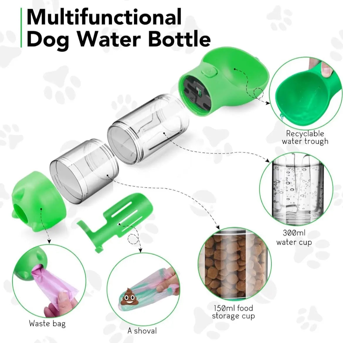 Pet Multi-Functional Water Bottle 