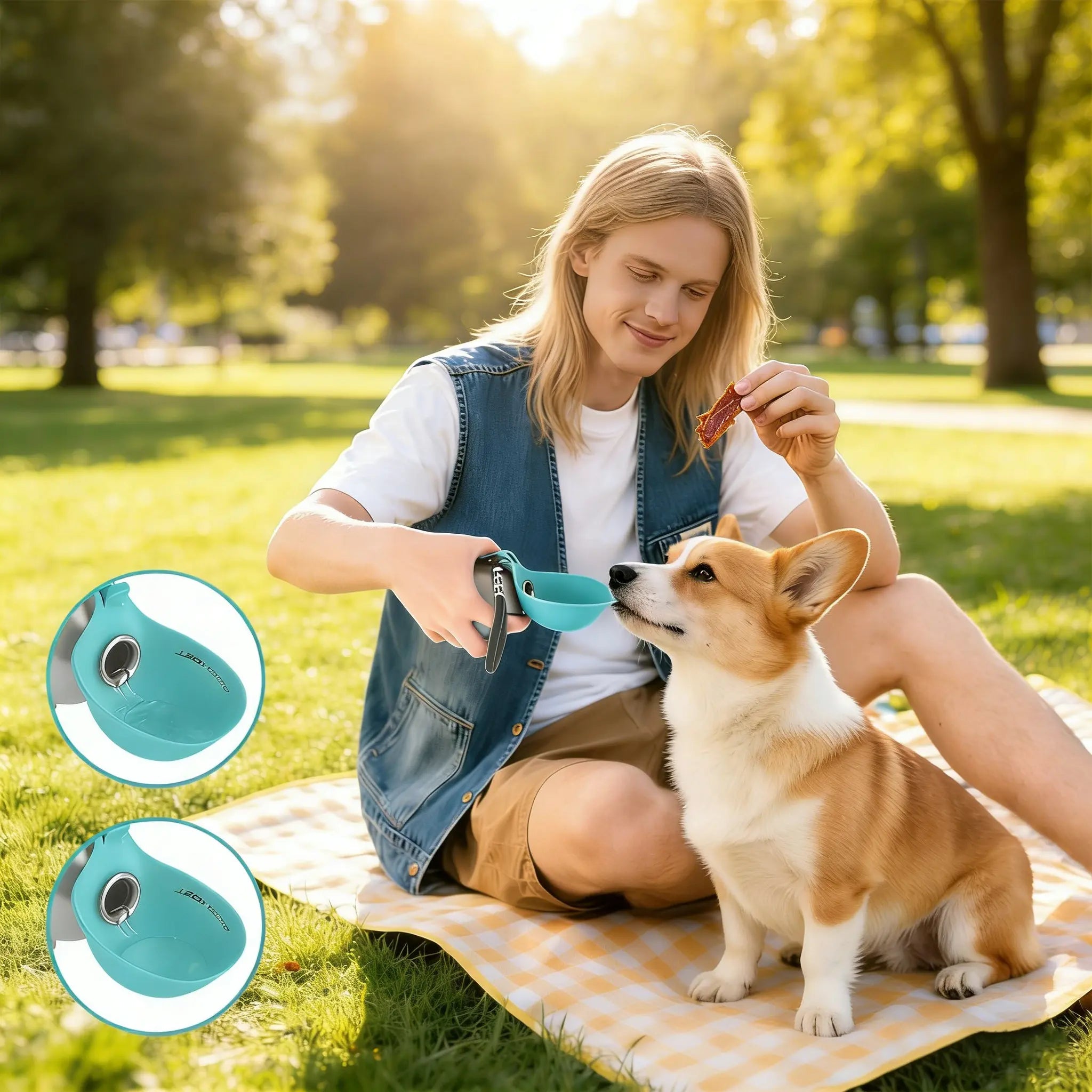 Portable Dog Water Bottle Bowl