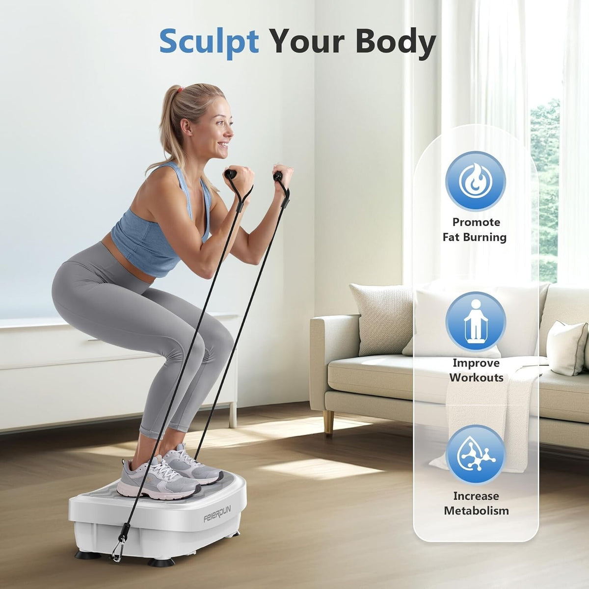 Whole Body Vibration Exercise Machine - Fitness Platform for Comprehensive Workout