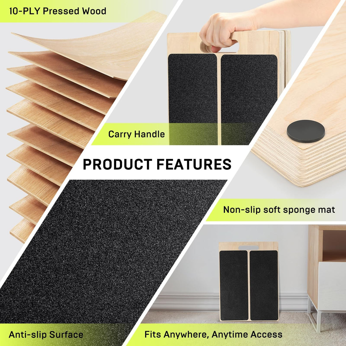 3Rd Gen Adjustable Slant Board for Calf Stretching & Squat Wedge – Non-Slip P...