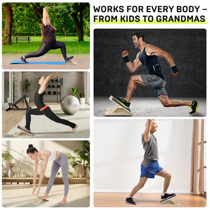 3Rd Gen Adjustable Slant Board for Calf Stretching & Squat Wedge – Non-Slip P...