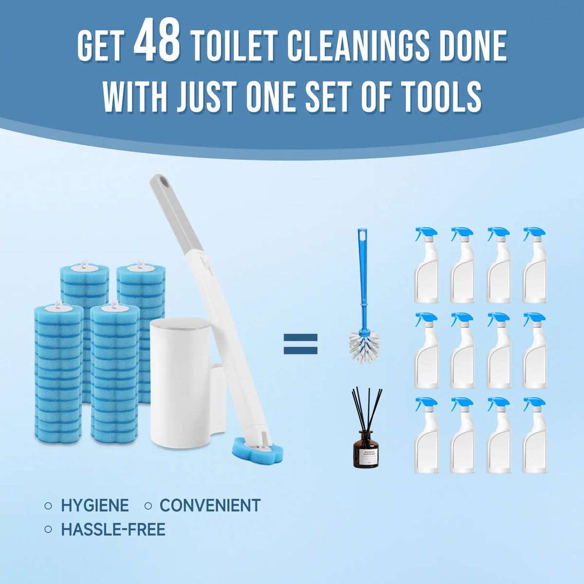 Disposable Toilet Brush Set