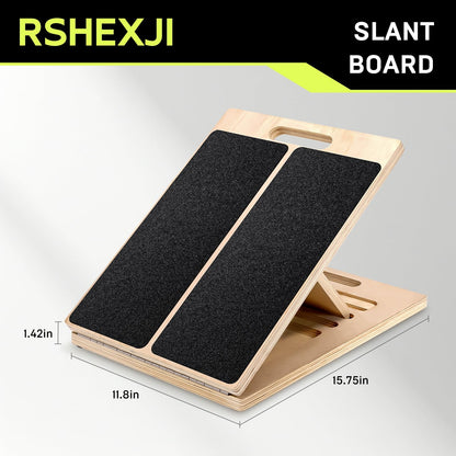 3Rd Gen Adjustable Slant Board for Calf Stretching & Squat Wedge – Non-Slip P...